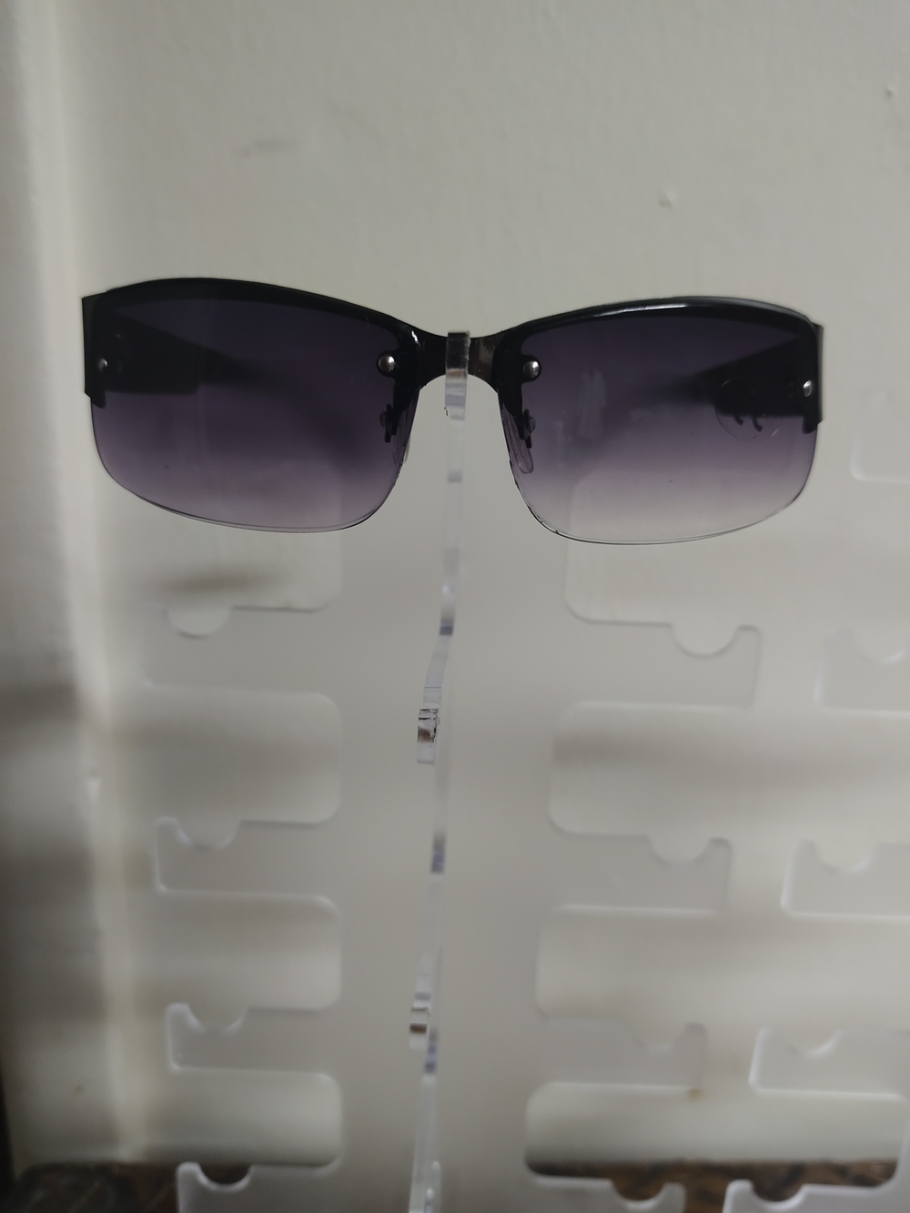 eye candy Rimless Gradient Purple-Black Sunglasses